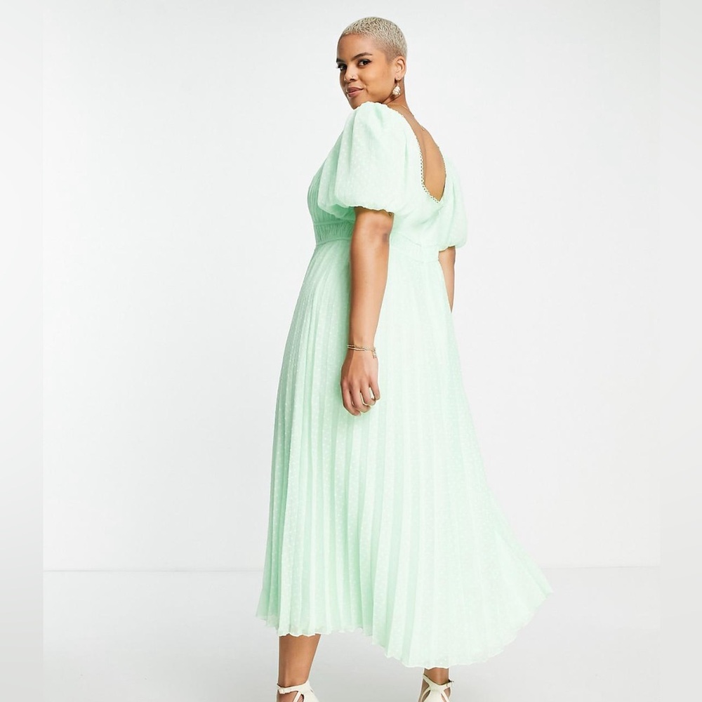 ASOS PLEATED MAXI DRESS     LIKE NEW - Picture 4 of 12